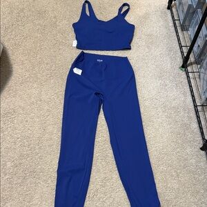 Blue Two-Piece Activewear Set